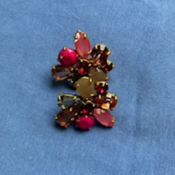 J.Crew Floral Crystal assorted colors post earrings - Picture 3 of 7
